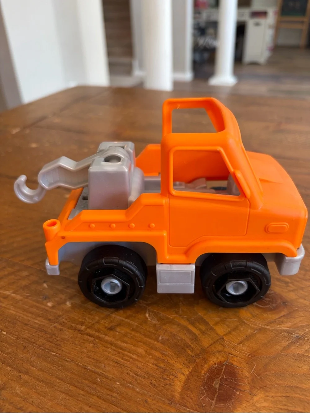 Fisher Price Little People orange tow truck as is